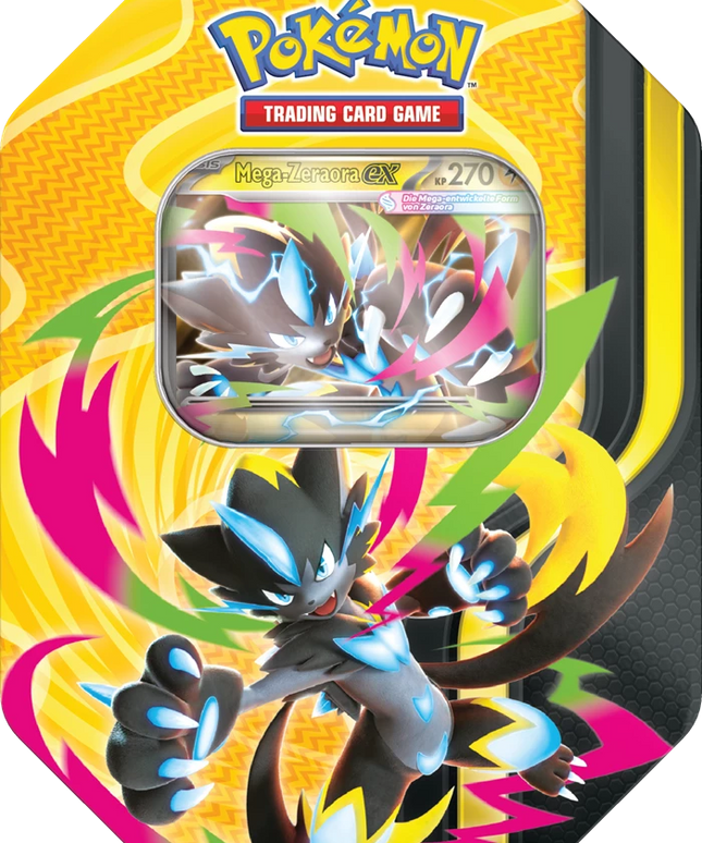 Pokémon TCG – Mega-Kräfte ex Tin Mega-Zeraora – Deutsch