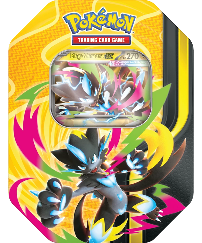 Pokémon TCG – Mega-Kräfte ex Tin Mega-Zeraora – Deutsch
