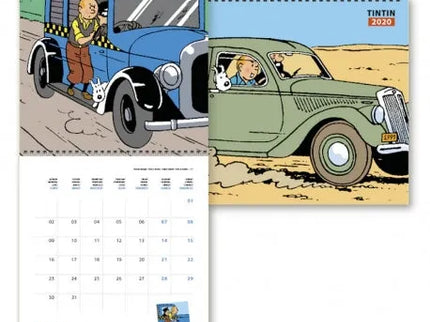 Tim und Struppi - Tintin voitures - Calendrier carré Tintin 2020
