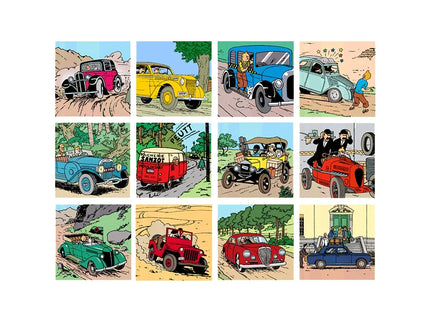Tim und Struppi - Tintin voitures - Calendrier carré Tintin 2020