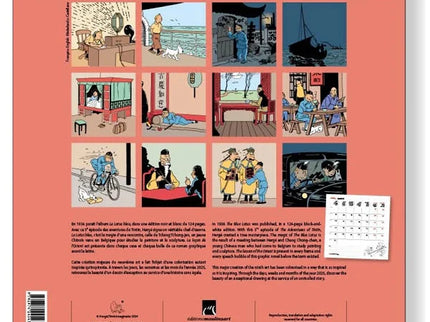 Tim und Struppi - Tintin et Milou - Calendrier carré Tintin 2025
