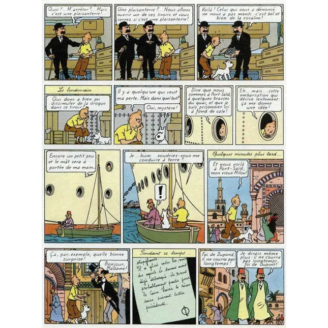 Tim und Struppi - Les aventures de Tintin - Les cigares du pharaon Edition fac-similé couleurs 1955 - Album numéro 4