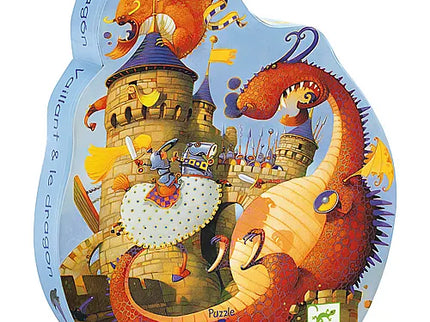 Djeco - Puzzle Vaillant und der Drache - 54 Teile