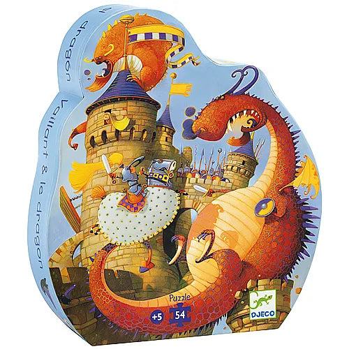Djeco - Puzzle Vaillant und der Drache - 54 Teile