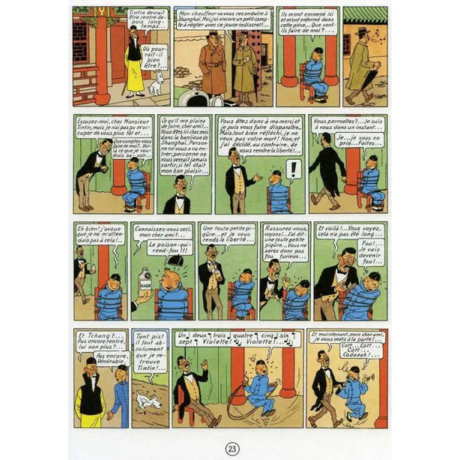 Tim und Struppi - Les aventures de Tintin - Le lotus bleu Edition fac-similé couleurs 1946 - Album numéro 5