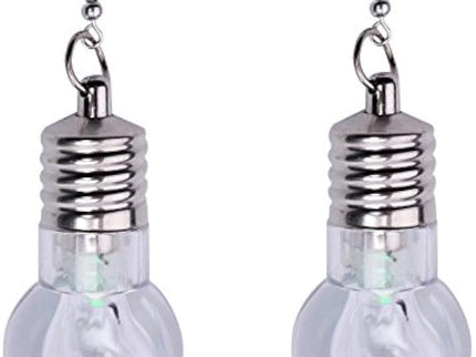 Leuchtendes Ohrhänger Paar in Form einer kleinen Glühbirne