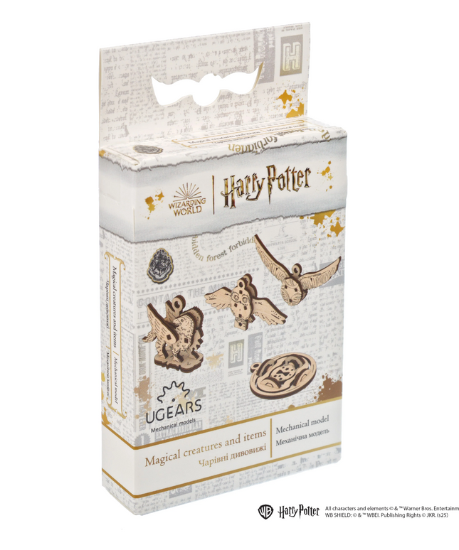 UGEARS 70260 - Harry Potter U-Fidgets Magische Kreaturen und Gegenstände – 4er-Set