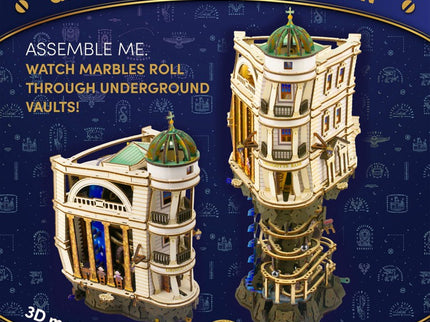 UGEARS 70276 - Gringotts™-Kugelbahn  – Mechanisches 3D-Puzzle aus Holz