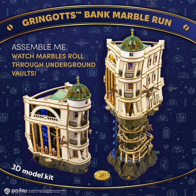 UGEARS 70276 - Gringotts™-Kugelbahn  – Mechanisches 3D-Puzzle aus Holz