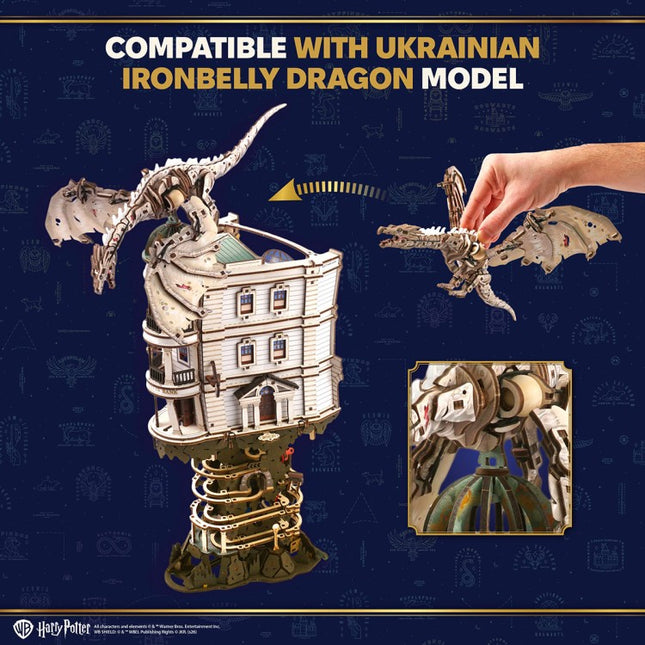 UGEARS 70276 - Gringotts™-Kugelbahn  – Mechanisches 3D-Puzzle aus Holz
