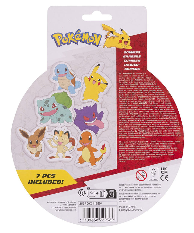 Pokémon: Radiergummi 7er Set