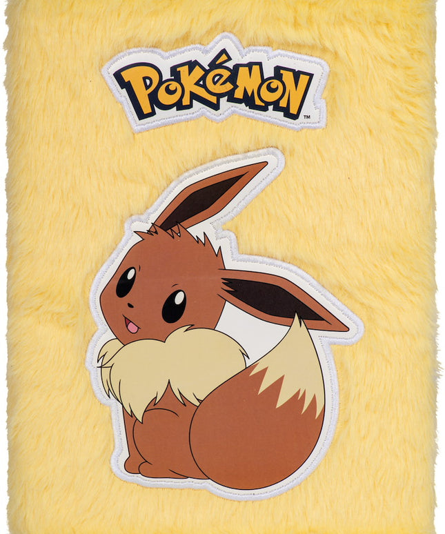 Pokémon A5 Plush Evoli Notebook Gelb – Flauschiges Notizbuch