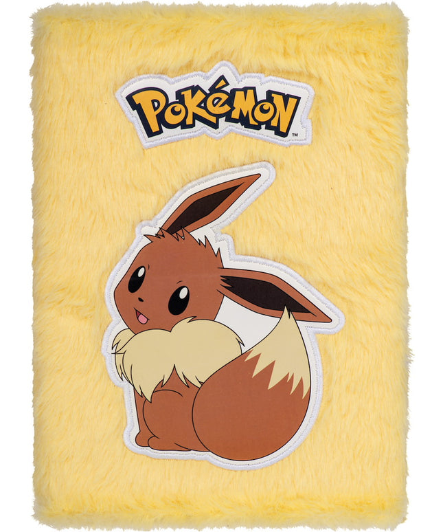 Pokémon A5 Plush Evoli Notebook Gelb – Flauschiges Notizbuch