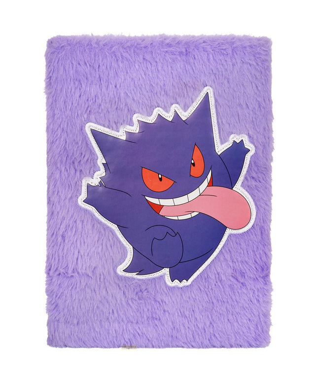 Pokémon A5 Plush Gengar Notebook – Flauschiges Pokémon Notizbuch Lila