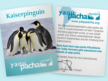 Teddy-Hermann Pinguin 30cm (Yaqu Pacha)  – realistisches Kuscheltier