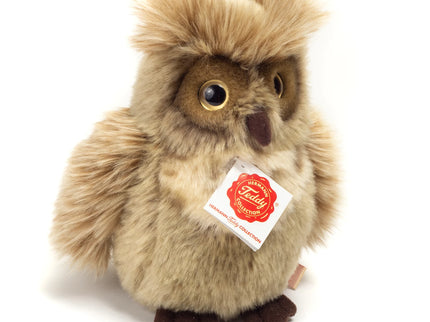 Teddy-Hermann Eule graubraun 17cm  – realistisches Kuscheltier