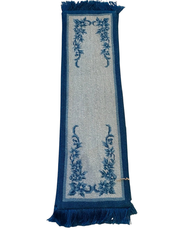 Teppich (Brücke) blau für Puppenstube,  1:12