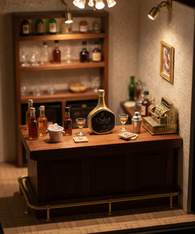 Flasche Armagnac für Puppenhaus 1:12