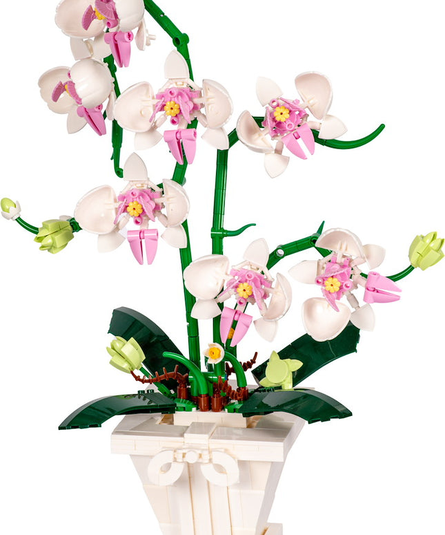 Orchid White BS013 – Building Bricks | Dekoratives Orchideen-Bauset - Klemmbausteine