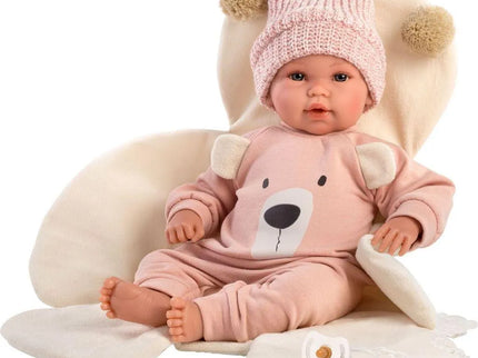 Llorens - Babypuppe Teddybär Rosa 36cm