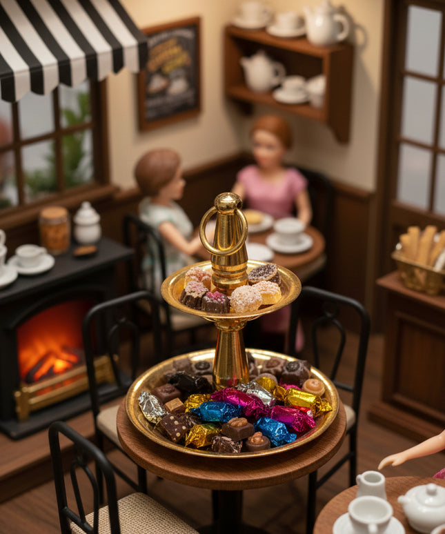 Etagere aus Messing für Puppenhaus 1:12