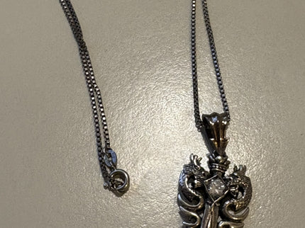 Anhänger Silber 925 mit Kette – Sworddragon
