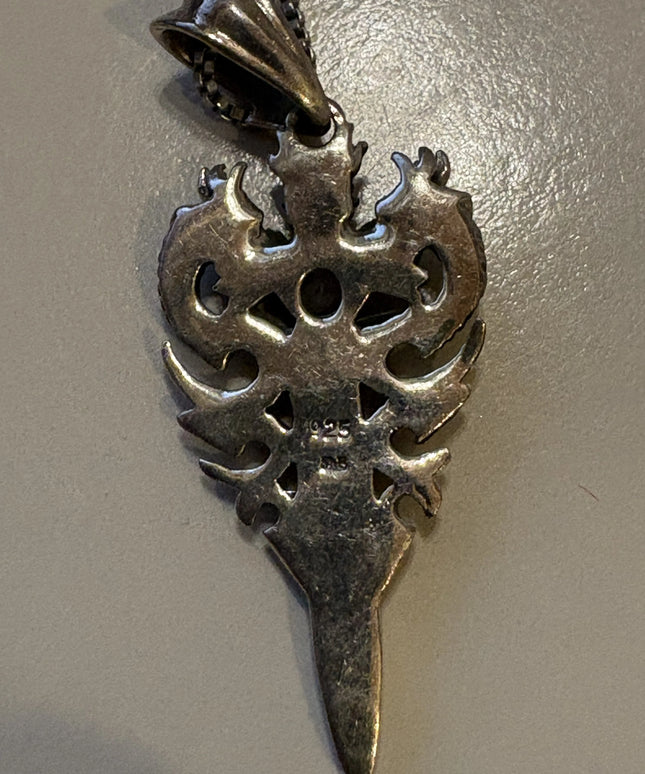 Anhänger Silber 925 mit Kette – Sworddragon