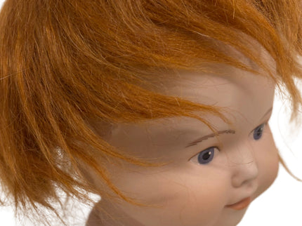 Puppenperücke, Mohair, Kurz, Gr. 24 Rotblond und Braun
