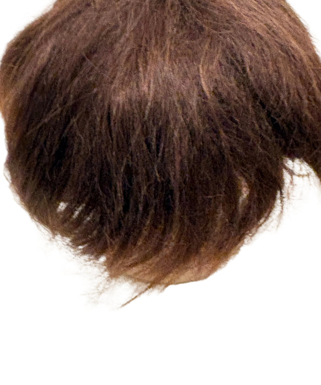 Puppenperücke, Mohair, Kurz, Gr. 24 Rotblond und Braun