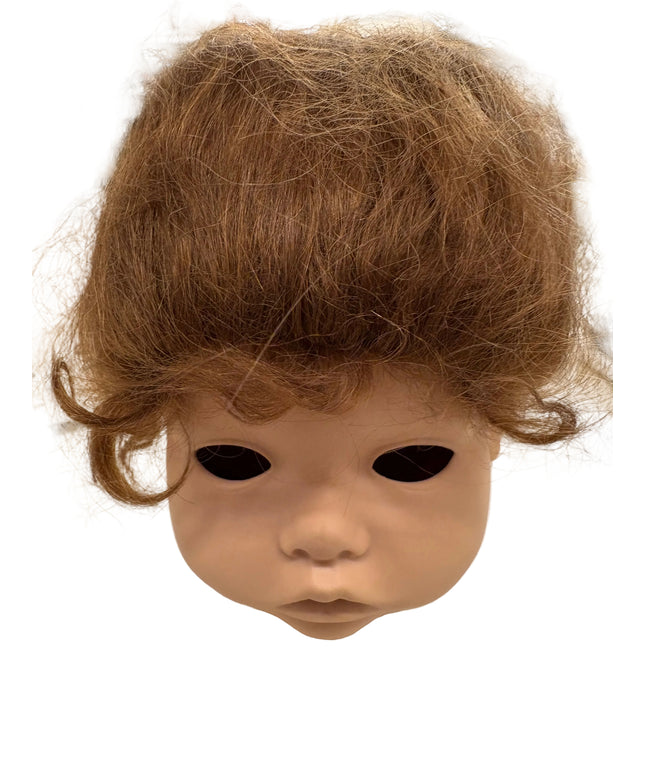 Puppenperücke, Mohair, Kurz, Gr. 28-29 Rotbraun