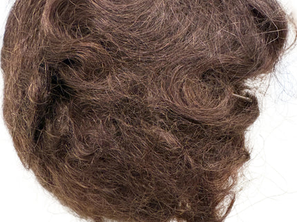 Puppenperücke, Mohair, Kurz Locken , Gr. 28 Braun