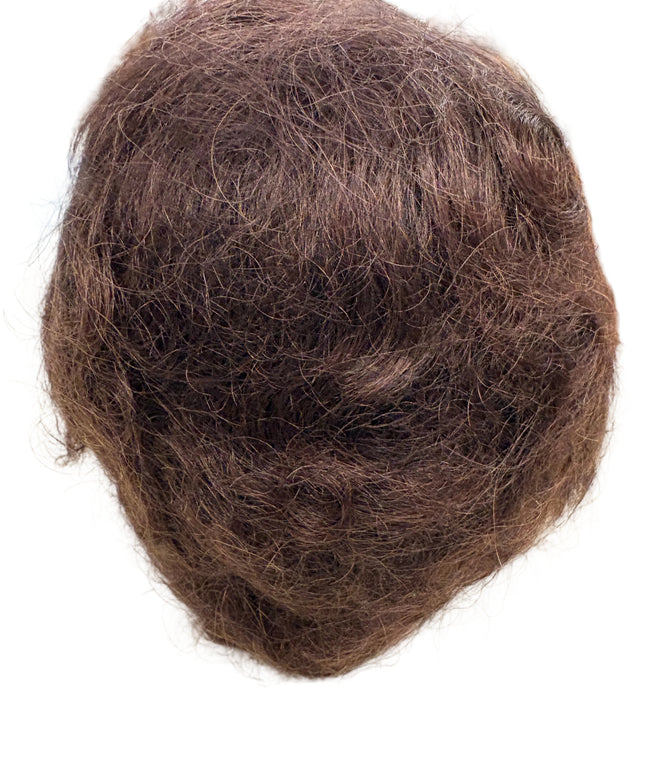 Puppenperücke, Mohair, Kurz Locken , Gr. 28 Braun