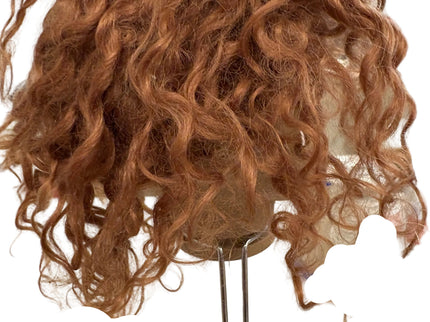 Puppenperücke, Mohair, Kurz Locken , Gr. 30 Braun