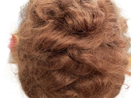 Puppenperücke, Mohair, Kurz Locken , Gr. 20 Braun