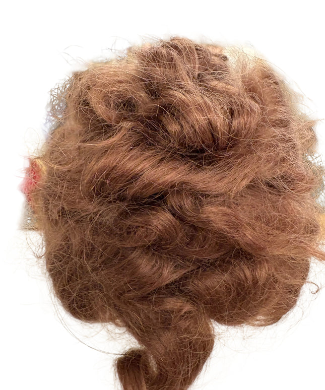 Puppenperücke, Mohair, Kurz Locken , Gr. 20 Braun