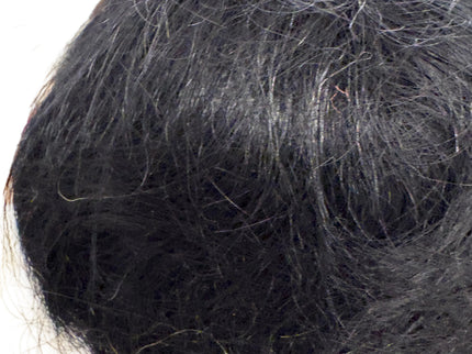 Puppenperücke, Mohair, Kurz , Gr. 18 Schwarz