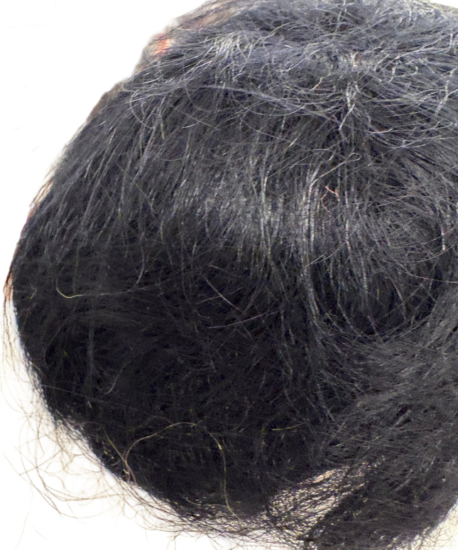 Puppenperücke, Mohair, Kurz , Gr. 18 Schwarz