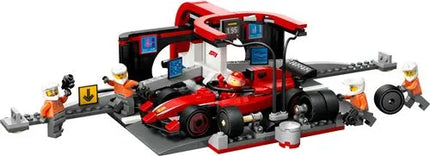 LEGO® City 60443 - F1® Boxenstopp mit Boxencrew und Ferrari Flitzer