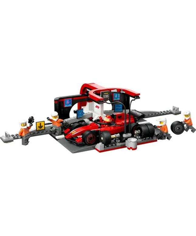 LEGO® City 60443 - F1® Boxenstopp mit Boxencrew und Ferrari Flitzer