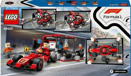 LEGO® City 60443 - F1® Boxenstopp mit Boxencrew und Ferrari Flitzer