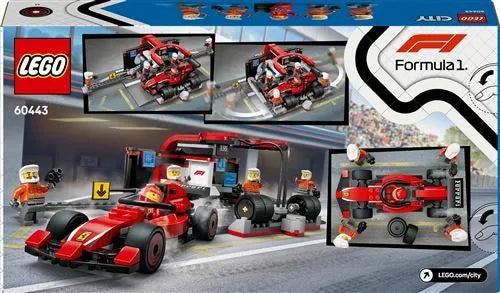 LEGO® City 60443 - F1® Boxenstopp mit Boxencrew und Ferrari Flitzer