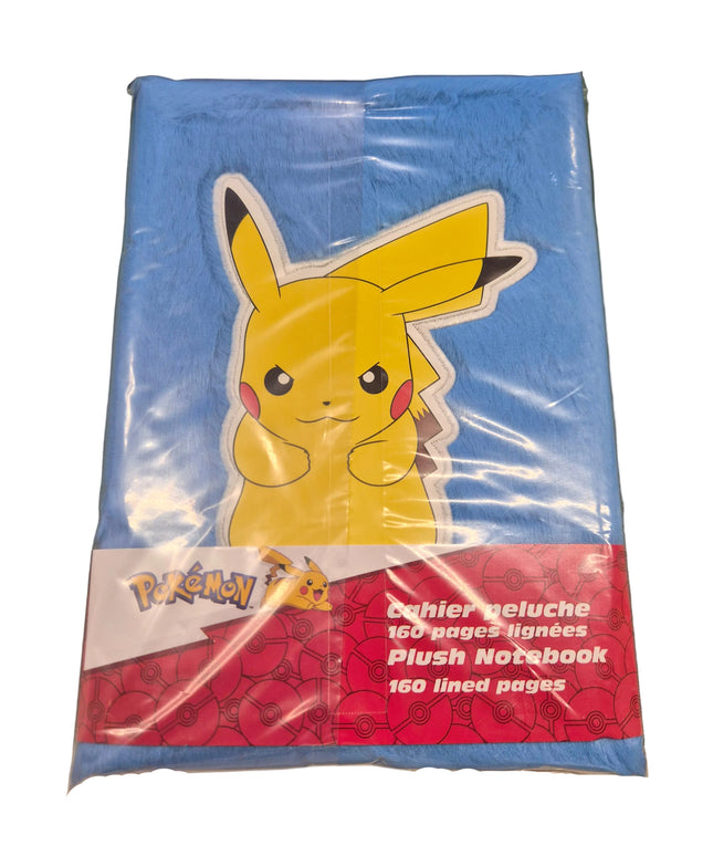 Pokémon A5 Plush Pikachu Notebook – Flauschiges Pokémon Notizbuch Blau