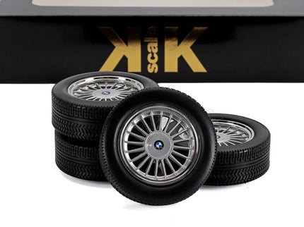 KK-Scale 1:12 Alpina Felgensatz für BMW M635 CSi (E24) Coupé 1987 – Schwarz/Chrom