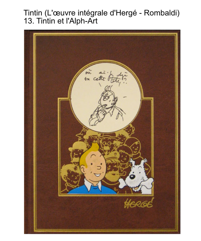 Tim und Struppi - La collection Tintin (L'œuvre intégrale d'Hergé - Rombaldi) en 13 volumes - édition collector limitée