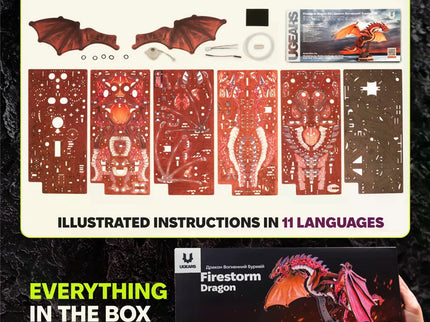 UGEARS 70282 - Firestorm Dragon