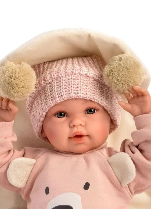 Llorens - Babypuppe Teddybär Rosa 36cm