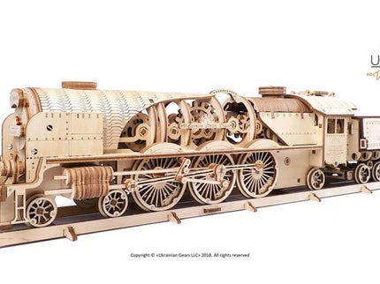 UGEARS 70058 - V-Express Steam Train with Tender