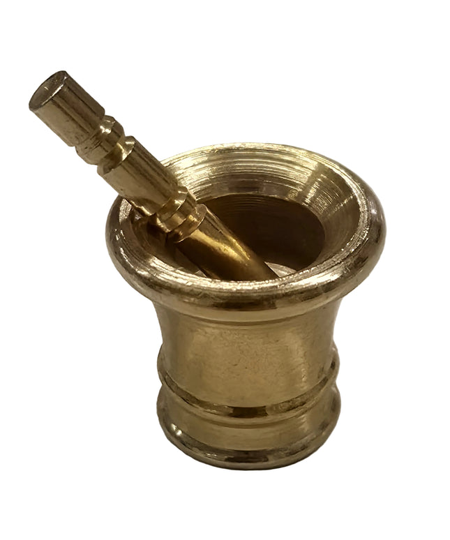 Mörser aus Messing für Puppenhaus 1:12