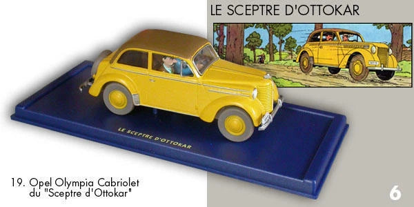 Tim und Struppi - Tintin et milou - Opel Olympia Cabriolet de Ottokar