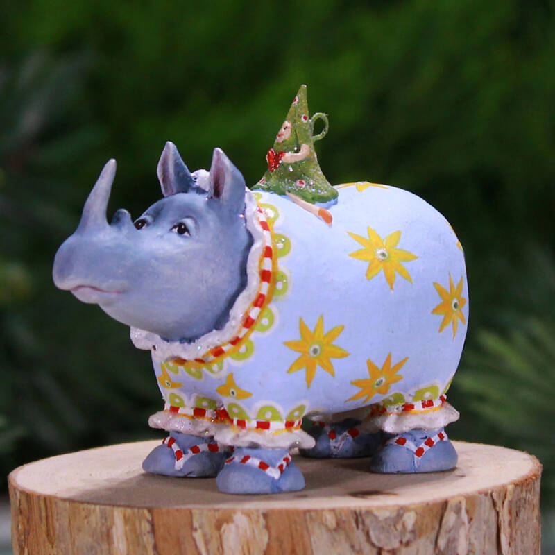 Ludibrium-Krinkles -Jambo Roberta Rhino Mini Ornament